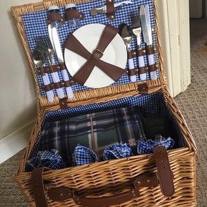 Blue Picnic Basket